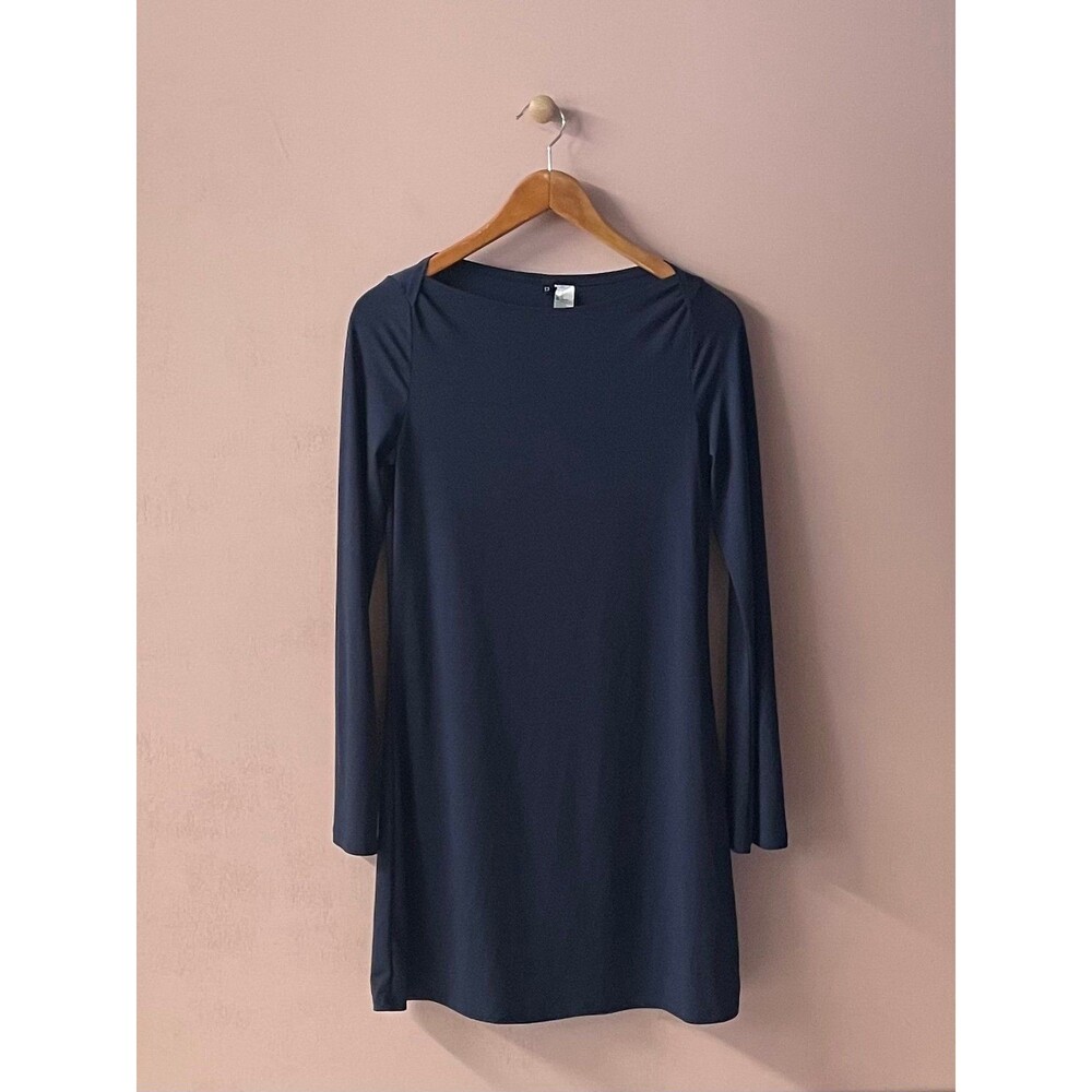 H&M Dark Navy Blue Long Sleeve A-Line Mini Dress Size M